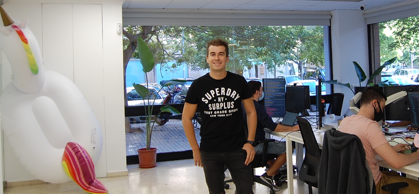 Richard Morla en las oficinas de RUDO